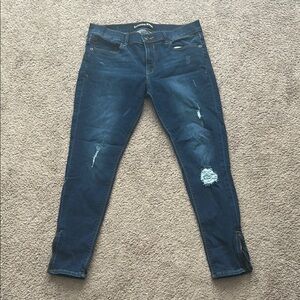 Women's Express Blue Distressed Jeans